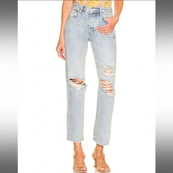 Free People Bre Boyfriend Jeans, Sunbleached, Size 25 - Picture 1 of 11